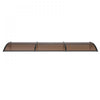 VEVOR Awnings for Door Entrance, 38 x 117 in, Exterior Front Door Window Awnings with Drainage & ABS Bracket, Rain Snow Sun Protection, Overhang Polycarbonate Door Canopy for Porch Patio, Brown