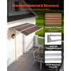 VEVOR Awnings for Door Entrance, 37 x 47 in, Exterior Front Door Window Awnings with Drainage & ABS Bracket, Rain Snow Sun Protection, Overhang Polycarbonate Door Canopy for Porch Patio, Brown