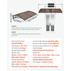 VEVOR Awnings for Door Entrance, 38 x 78 in, Exterior Front Door Window Awnings with Drainage & Metal Bracket, Rain Snow Sun Protection, Overhang Polycarbonate Door Canopy for Porch Patio, Brown