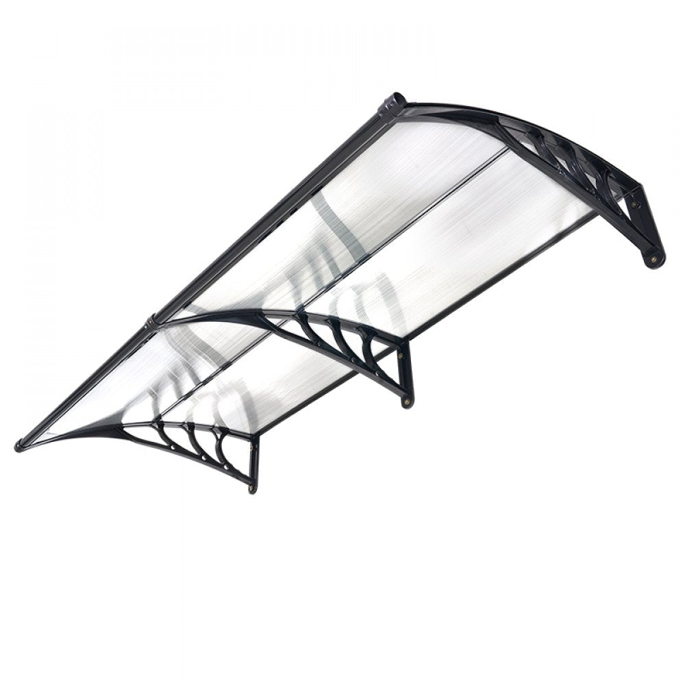 VEVOR Awnings for Door Entrance, 38 x 78 in, Exterior Front Door Window Awnings with Drainage & ABS Bracket, Rain Snow Sun Protection, Overhang Polycarbonate Door Canopy for Porch Patio, Clear