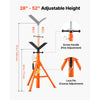 VEVOR 6600lbs 4-in-1 Pipe Stand with V/U/Flat Heads and Mount Plate, 4-in-1 Versatile, 28-52 in Adjustable Height, Folding Portable Design, for Welding, Construction, Fabrication, DIY Projects