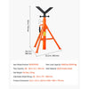 VEVOR 6600lbs 4-in-1 Pipe Stand with V/U/Flat Heads and Mount Plate, 4-in-1 Versatile, 28-52 in Adjustable Height, Folding Portable Design, for Welding, Construction, Fabrication, DIY Projects