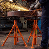 VEVOR 6600lbs 4-in-1 Pipe Stand with V/U/Flat Heads and Mount Plate, 4-in-1 Versatile, 28-52 in Adjustable Height, Folding Portable Design, for Welding, Construction, Fabrication, DIY Projects