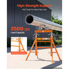 VEVOR Pipe Stand with Roller Head, Heavy Duty 2500LBS Capacity, Fits 2"-36" Pipes, 34"-52" Adjustable Height, Dual-Roller Pipe Stand, Rugged Carbon Steel Support for Welding, Fabrication & Woodworking