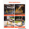 VEVOR V-Head Pipe Stand for 1/8–12 in Pipes, Heavy-Duty 2500LBS Capacity, Adjustable Height 28" - 52", Portable Folding Support Stand for Welding, Cutting & Versatile Piping Projects