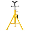 VEVOR V-Head Pipe Stand for 1/8–12 in Pipes, Heavy-Duty 2500LBS Capacity, Adjustable Height 28" - 52", Portable Folding Support Stand for Welding, Cutting & Versatile Piping Projects