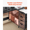 VEVOR L-Shaped Computer Desk, 59-inch Reversible Corner Gaming Desk with Drawers & Storage Shelves, Modern Stylish PC Table Sturdy Work Workstation for Home Office - Easy to Assembly