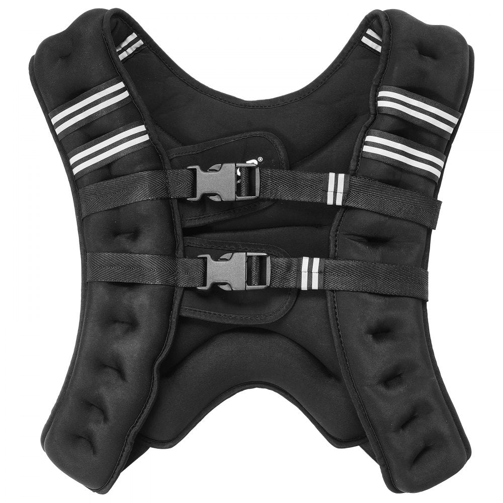 VEVOR Weighted Vest, 20 lbs Weight Vest with Reflective Stripe, Adjustable Buckle Body Weight Vest for Men Women, Workout Equipment for Strength Training, Running, Jogging, Fitness, and Weight Loss
