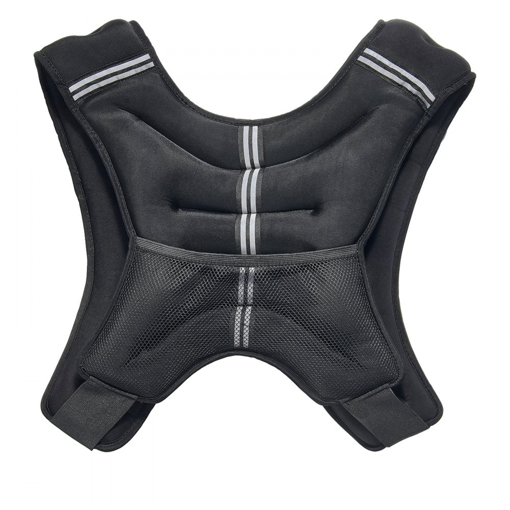 VEVOR Weighted Vest, 30 lbs Weight Vest with Reflective Stripe, Adjustable Buckle Body Weight Vest for Men Women, Workout Equipment for Strength Training, Running, Jogging, Fitness, and Weight Loss