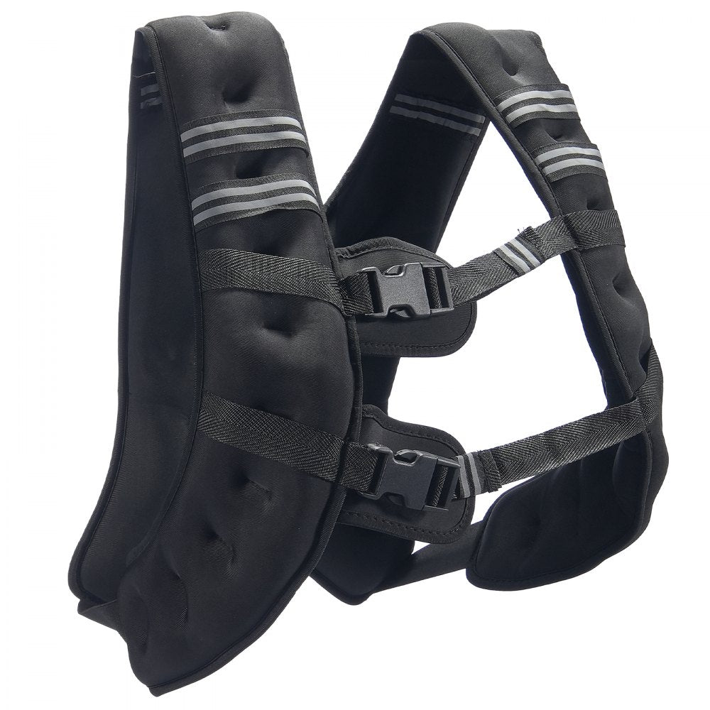 VEVOR Weighted Vest, 30 lbs Weight Vest with Reflective Stripe, Adjustable Buckle Body Weight Vest for Men Women, Workout Equipment for Strength Training, Running, Jogging, Fitness, and Weight Loss