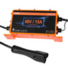 VEVOR 48 Volt Golf Cart Battery Charger, 15 AMP, Smart Battery Charger with RXV Plug, Compatible with Lead-Acid AGM/GEL/EFB MF Flooded NMC LiFePO4 Batteries for EZGO TXT, IP67 Waterproof ETL Certified