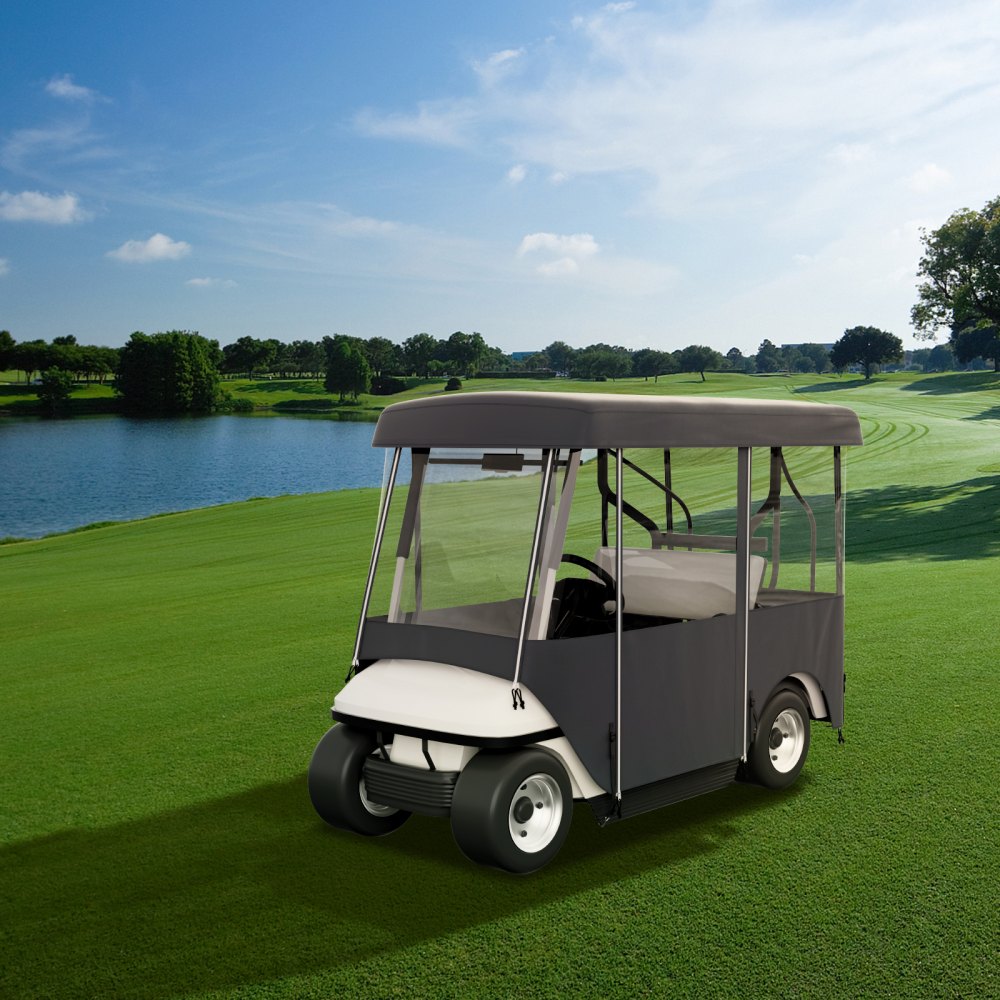 VEVOR Golf Cart Enclosure 86'', 4-Person Golf Cart Cover, 4-Sided Fairway Deluxe, 300D Waterproof Driving Enclosure with Transparent Windows, Fit for 4-Seat EZGO, Club Car, Yamaha Carts