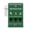 VEVOR Dog Poop Bag Dispenser with Hand Wash Bottle, Lockable Outdoor Dog Waste Bag Holder with 600 Waste Bags, Stake, Pole, Fence & Wall Mounted Dog Poop Bag Storage, Pet Waste Station for Porch, Lawn