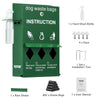 VEVOR Dog Poop Bag Dispenser with Hand Wash Bottle, Lockable Outdoor Dog Waste Bag Holder with 600 Waste Bags, Stake, Pole, Fence & Wall Mounted Dog Poop Bag Storage, Pet Waste Station for Porch, Lawn