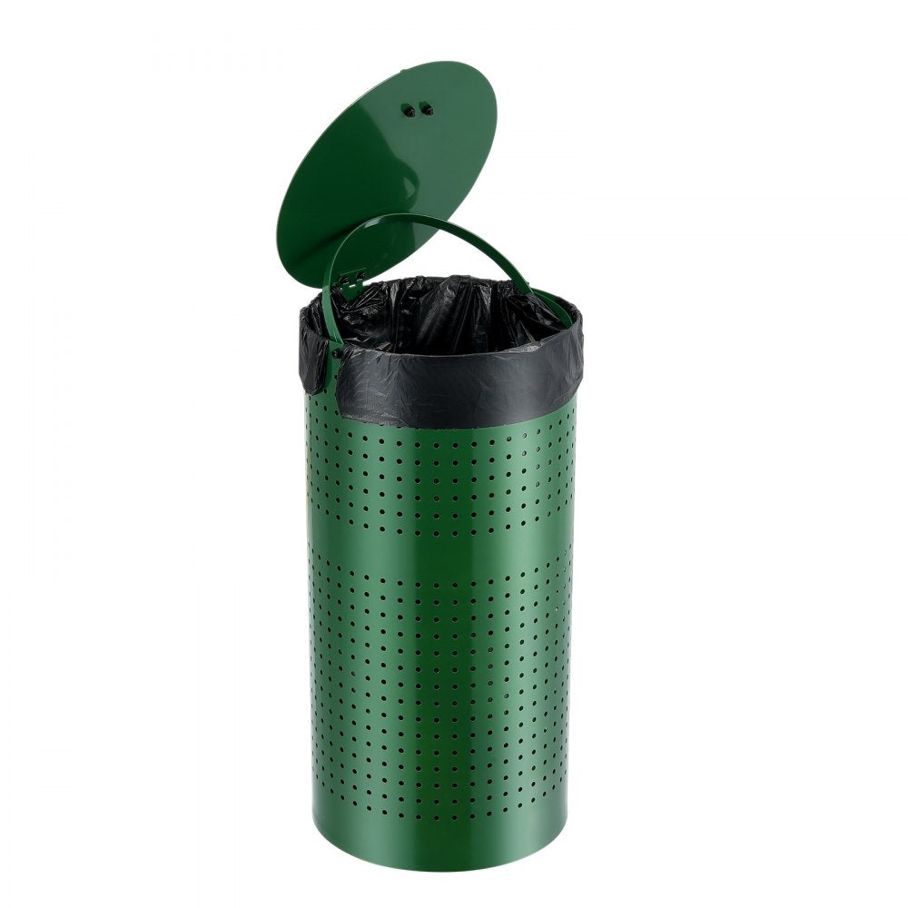 VEVOR Dog Poop Trash Can with 50 Liner Bags, 11.5 Gallons Outdoor Dog Waste Bin with Lid & Liner Clip for Pet Waste Station, Dog Waste Disposal Container for Garden Backyard Park