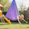 VEVOR Sensory Swing, Double-Layer Fabric Sensorys Hammock, Indoor & Outdoor Sensory Swing with 360° Swivel Hanger, O-Sling, Holds up to 300lbs, Adjustable Aerial Yoga, Ceiling Swings for Kids