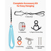 VEVOR Aerial Yoga Hammock, Maximum 300 lbs Load Aerial Silk, Yoga Swing with Nylon Fabric, Daisy Rope, PE Zipper Bag, Gymnastics Swings Suitable for Men and Women, Dual-Function Hammock & Swing