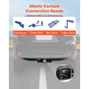 VEVOR Class 3 Trailer Hitch, 2-Inch Receiver, Compatible with 2014-2019 Toyota Highlander, Q345B Steel Tube Frame, Multi-Fit Hitch to Receive Ball Mount, Cargo Carrier, Bike Rack, and Tow Hook, Black