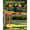 VEVOR 36 in T Post Puller, Heavy Duty Fence Post Pullers with Puller Plate & 47 in Lifting Chain, Labor-Saving T-Post Remover Tool for Round Fence Posts, Sign Posts & Tree Stumps