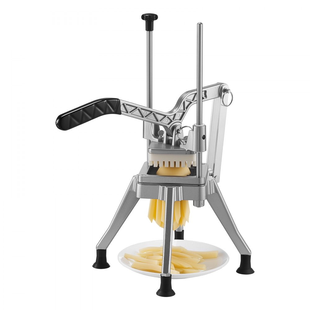 VEVOR French Fry Cutter, 1/2" Blade Commercial Vegetable Chopper, Lever-Action Vegetable Dicer with Ergonomic Handle, Stainless Steel Potato Slicer for Thick Cut Fries, Onion, Carrots, Bell Pepper