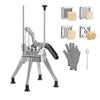 VEVOR French Fry Cutter, Commercial Vegetable Chopper with 4 Blades (1/2", 3/8", 1/4" & 6-Wedge with Corer), Lever Stainless Steel Potato Slicer for Home Thick, Regular & Thin Fries Cut, Onion, Fruit
