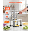 VEVOR French Fry Cutter, Commercial Vegetable Chopper with 4 Blades (1/4", 3/8", 6-Wedge & Apple Corer), Stainless Steel Potato Slicer for Fries, Onion, Carrots, Lemon – Home & Restaurant Use