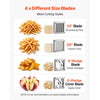 VEVOR French Fry Cutter, Commercial Vegetable Chopper with 4 Blades - 1/4", 3/8", 6-Wedge Slicer & Apple Corer - Wall Mount Stainless Steel Potato Cutter, for Home & Restaurant Use
