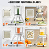 VEVOR Commercial Vegetable Fruit Chopper, Stainless Steel French Fry Cutter with 4 Blades 1/4" 3/8" 1/2", 6-wedge Slicer, Chopper Dicer with Tray, Heavy Duty Cutter for Potato Tomato Onion Mushroom