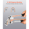VEVOR Pipe Tube Bender, 1/4", 3/8", 1/2" (12.7mm) OD, 3 in 1 Manual Level Tube Bender, 180° Copper Aluminum Pipes Bending Tool for Automotive Repair, HVAC Air Conditioning