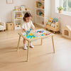 VEVOR Sensory Table for Toddlers, Wooden Kids Activity Table with Reversible Double-Sided Board, Storage Bins, and Non-Slip Feet, for Boys and Girls Playing Sand and Water, Drawing, Studying, Dining