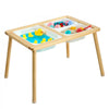 VEVOR Sensory Table for Toddlers, Wooden Kids Activity Table with Reversible Double-Sided Board, Storage Bins, and Non-Slip Feet, for Boys and Girls Playing Sand and Water, Drawing, Studying, Dining