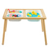 VEVOR Sensory Table for Toddlers, Wooden Kids Activity Table with Reversible Double-Sided Board, Storage Bins, and Non-Slip Feet, for Boys and Girls Playing Sand and Water, Drawing, Studying, Dining