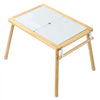VEVOR Sensory Table for Toddlers, Wooden Kids Activity Table with 2 Stools, Double-Sided Board, Storage Bins, and Non-Slip Feet, for Boys and Girls Playing Sand and Water, Drawing, Studying, Dining