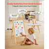 VEVOR Sensory Table for Toddlers, Wooden Kids Activity Table and Art Easel with Reversible Double-Sided Board, Storage Bins, for Boys and Girls Playing Sand and Water, Drawing, Studying, Dining
