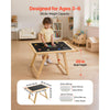 VEVOR Sensory Table for Toddlers, Wooden Kids Activity Table and Art Easel with Reversible Double-Sided Board, Storage Bins, for Boys and Girls Playing Sand and Water, Drawing, Studying, Dining