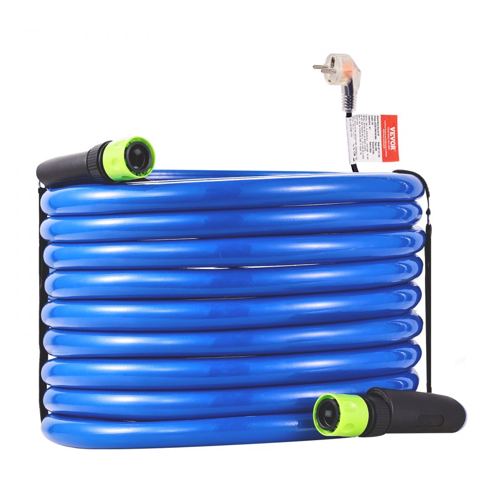 VEVOR 50ft Heated Water Hose for RV, Heated Drinking Water Hose Antifreeze to -45°F, Automatic Self-regulating, 5/8" I.D. with 3/4" GHT Adapter, Lead and BPA Free