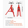 VEVOR V Head Pipe Stand 1/8-12 inch Capacity, Adjustable Height 24-42 inch, Pipe Jack Stands 2500 lbs Load Capacity, Portable Folding Pipe Stands, Carbon Steel Body More Durable