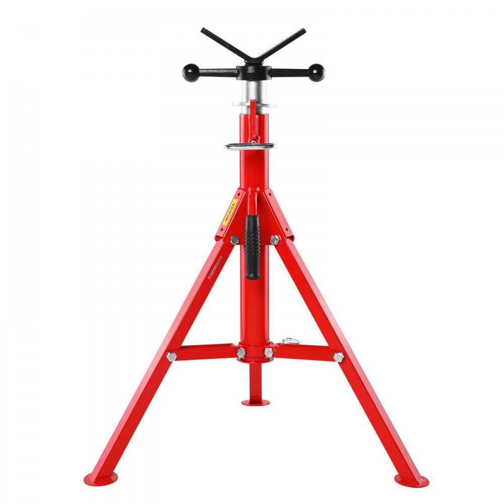 VEVOR V Head Pipe Stand Adjustable Height 28-52 Inch, Pipe Jack Stands 2500 LB. Capacity,Folding Portable Pipe Stands 1/2 to 12 Inch Pipe Supporting,Steel Jack Stands