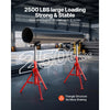 VEVOR V Head Pipe Stand 1/8-12 inch Capacity, Adjustable Height 28-52 inch, Pipe Jack Stands 2500 lbs Load Capacity, Portable Folding Pipe Stands, Carbon Steel Body More Durable
