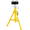 VEVOR 0.5-12 inch Roller Pipe Stand Adjustable Height 32\"-55\" Pipe 2500Lb Capacity Jack Stands Folding Portable High Folding Pipe Stand with Roller Head Fold A Trailer Jacks