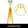 VEVOR 0.5-12 inch Roller Pipe Stand Adjustable Height 32\"-55\" Pipe 2500Lb Capacity Jack Stands Folding Portable High Folding Pipe Stand with Roller Head Fold A Trailer Jacks