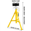 VEVOR 0.5-12 inch Roller Pipe Stand Adjustable Height 32\"-55\" Pipe 2500Lb Capacity Jack Stands Folding Portable High Folding Pipe Stand with Roller Head Fold A Trailer Jacks