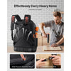 VEVOR Tool Backpack, 65 Pockets, Heavy-duty Tools Storage Organizer Work Bags with Laptop Compartment & Molded Base, Electrician Jobsite Backpack for Electrician, Repairman, and HVAC Techs