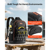 VEVOR Tool Backpack with Tools, 65 Pockets, Heavy-duty Tools Storage Organizer Bags with Laptop Compartment & Molded Base, Electrician Jobsite Backpack for Electrician, Repairman, and HVAC Techs
