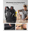 VEVOR Tool Backpack with Tools, 65 Pockets, Heavy-duty Tools Storage Organizer Bags with Laptop Compartment & Molded Base, Electrician Jobsite Backpack for Electrician, Repairman, and HVAC Techs