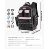 VEVOR Tool Backpack, 56 Pockets, Heavy-duty Tools Storage Organizer Work Bags with Laptop Compartment & Molded Base, Electrician Jobsite Backpack for Electrician, Repairman, and HVAC Techs