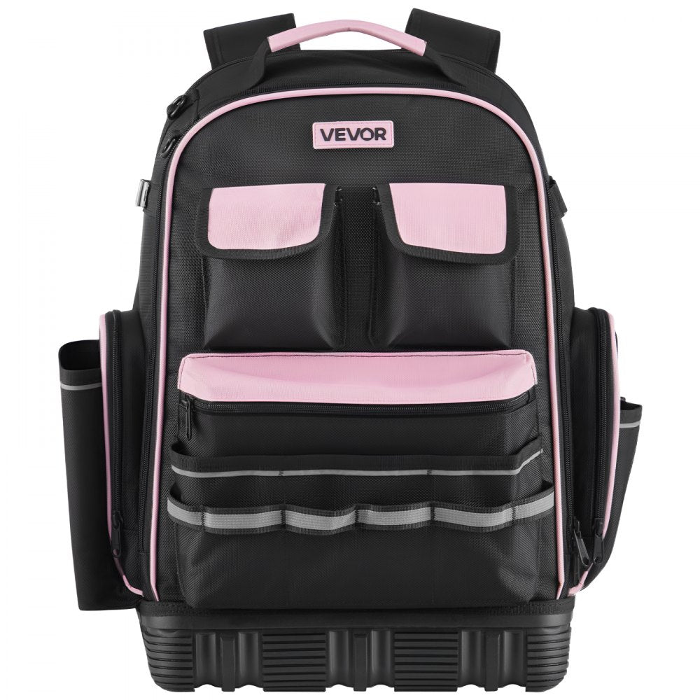 VEVOR Tool Backpack, 56 Pockets, Heavy-duty Tools Storage Organizer Work Bags with Laptop Compartment & Molded Base, Electrician Jobsite Backpack for Electrician, Repairman, and HVAC Techs