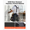 VEVOR Tool Belt, 19 Pockets Tool Pouch with Suspenders for Men, Heavy Duty Adjustable Utility Belt Work Bag Detachable Suspension Rig for Electrician, Carpenter, Construction, Adjust Waist 31 to 51in