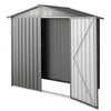 VEVOR 6 x 4 FT Metal Garden Shed, Outdoor Storage Shed with Lockable Doors & 4 Louver Vents, Peak Roof Metal Sheds Outdoors Storage, Storaged Sheds Clearance for Backyard, Garden, Patio, Bike, Gray