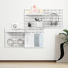 VEVOR Pegboard Combination Kit, 11" x 11" Plastic Pegboard, 4 Panels, Peg Board Wall Organizer Kit with Accessories, for Garage Tool Storage Kitchen Living Room Craft Room Office Bathroom Home, White